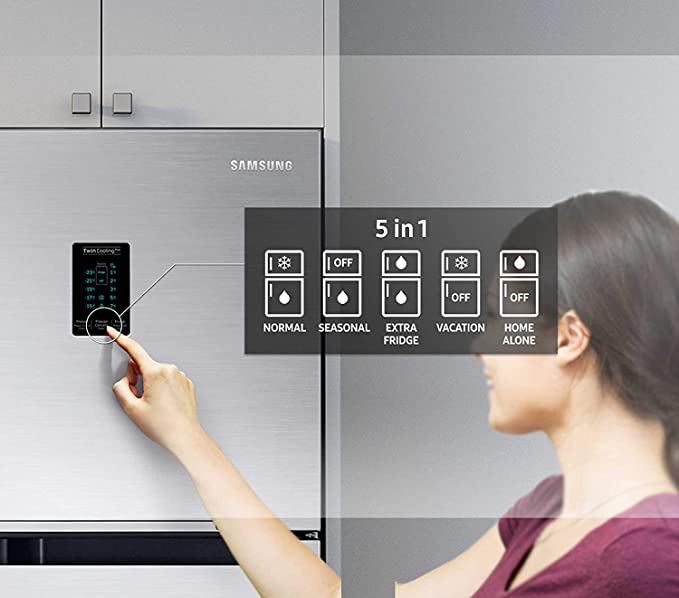Samsung 345L 3 Star Inverter Frost Free Double Door Refrigerator (RT37T4513S8/HL, Elegant Inox, Convertible 5In 1) Samsung 345L 3 Star Inverter Frost Free Double Door Refrigerator (RT37T4513S8/HL, Elegant Inox, Convertible 5In 1)